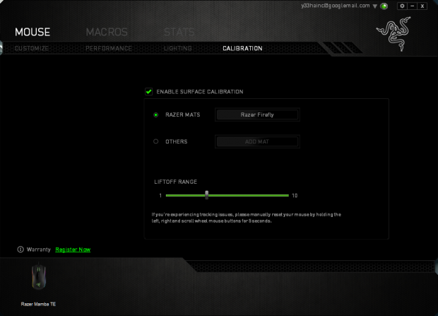 Razer Mamba im Synapse-Treiber (Screenshot: Golem.de)