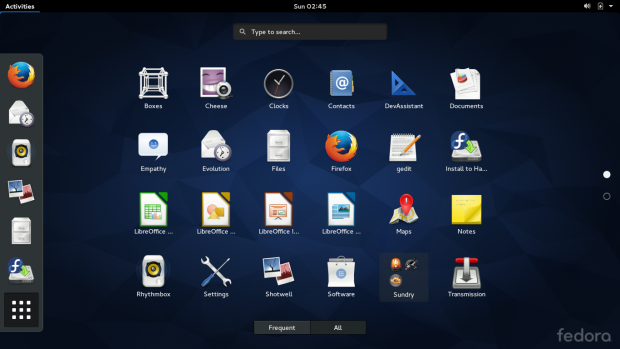 Der Desktop Gnome bleibt die erste Wahl unter Fedora 22. (Screenshot: Ferdinand Thommes)