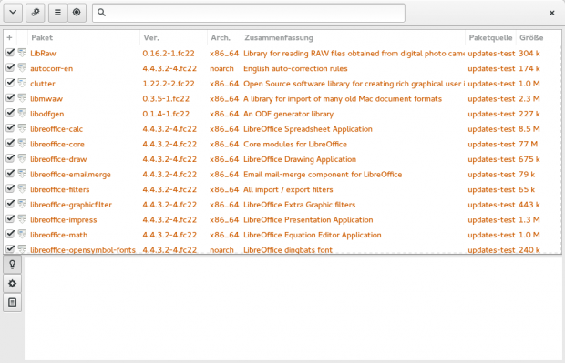 F&uuml;r DNF gibt es auch eine grafische Benutzeroberfl&auml;che. (Screenshot: Ferdinand Thommes)