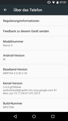 Googles zweite Developer Preview von Android M (Screenshot: Golem.de)