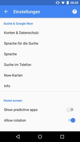 Mit einer gut versteckten Option kann der Startbildschirm im Querformat verwendet werden.(Screenshot: Golem.de)