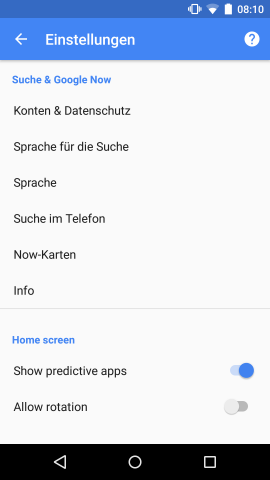 Die Reihe mit den App-Platzhaltern in der App-Übersicht lässt sich in einer recht gut versteckten Option abschalten. (Screenshot: Golem.de)