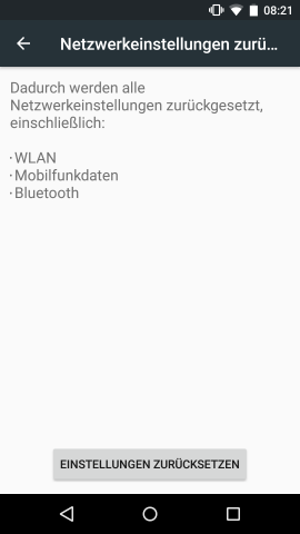 Mobilfunkdaten-, WLAN- und Bluetooth-Konfigurationen lassen sich löschen. (Screenshot: Golem.de)
