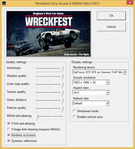 Next Car Game Wreckfest mit D3D11 und 64 Bit (Screenshot: Golem.de)
