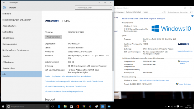 Bei den Einstellungen gibt es hingegen zwei verschiedene Orte. (Screenshot: Golem.de)