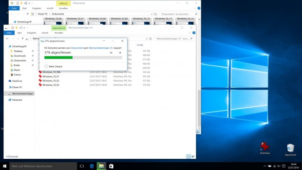 Datei-Explorer mit neuem Kopierdialog  (Screenshot: Golem.de)