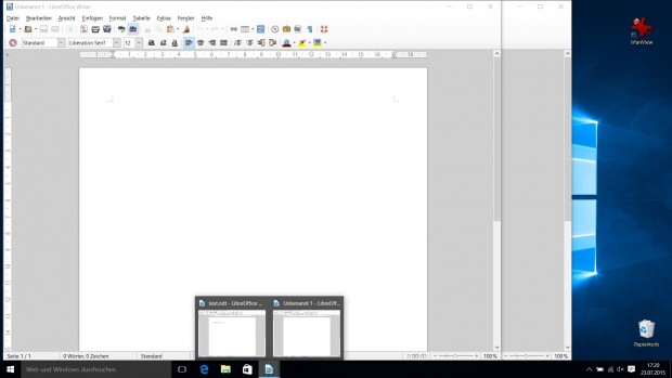 Standardm&auml;&szlig;ig werden Tasks auch in Windows 10 gruppiert. (Screenshot: Golem.de)