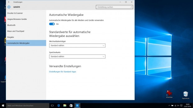 Einstellungen f&uuml;r die automatische Wiedergabe (Screenshot: Golem.de)