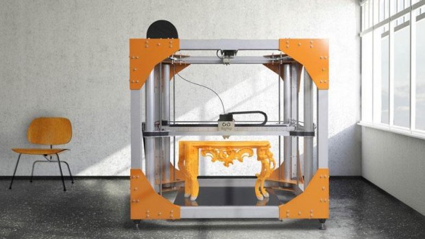 Das Modell One.2 von Big Rep sei der größte 3D-Drucker auf dem Markt, sagen die Berliner. Sie können einen Tisch damit aufbauen. (Foto: Big Rep)