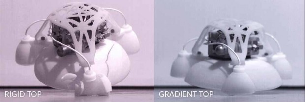 Hart gegen weich: Harte Komponenten können beim Aufprall brechen. (Bild: UCSD)