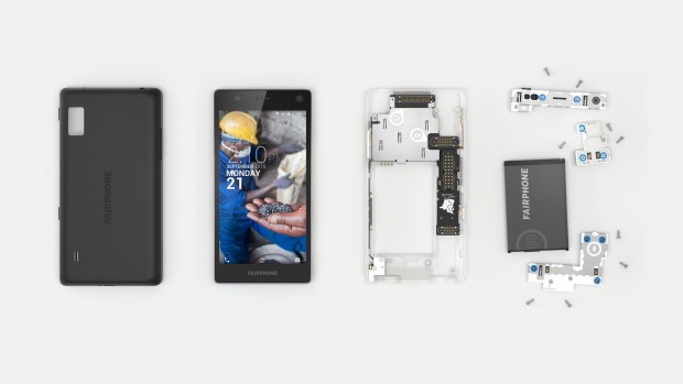 Das auseinandergenommene Fairphone 2 (Bild: Fairphone)