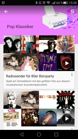 Innerhalb dieser Musikrichtung gibt es meist mehrere auswählbare Playlisten. (Screenshot: Golem.de)