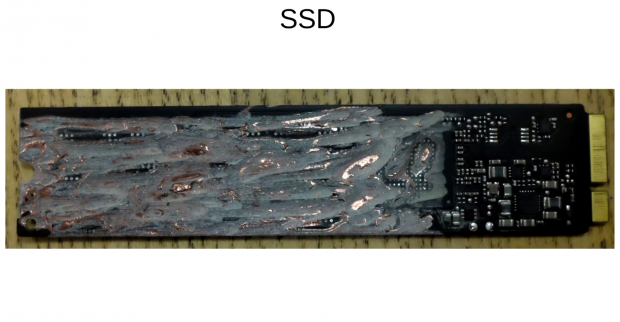 Die SSD wurde mit einer Flex bearbeitet. (Foto: Privacy International)  