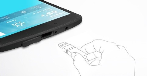 G Pad II 8.0 mit normalem USB-Anschluss (Bild: LG)