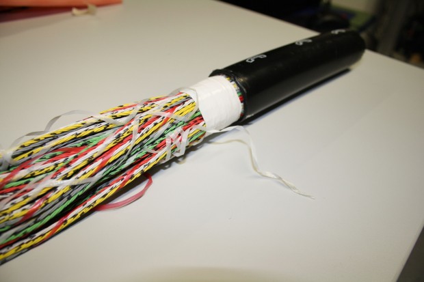 Kupferkabel im G.fast-Labor (Foto: Christoph von Schierstädt/Lantiq)