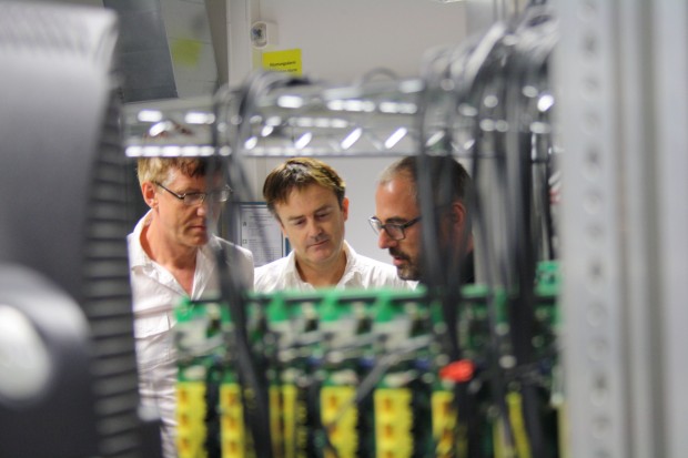 Achim Sawall, Hans-Peter Trost, Markus Kratz (v. l. n. r.) (Foto: Christoph von Schierstädt/Lantiq)