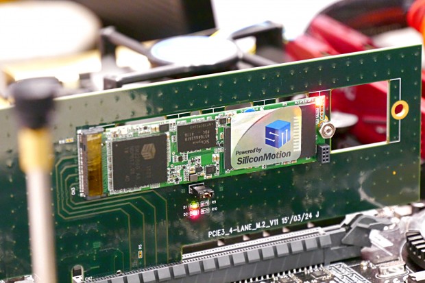 Details zu Silicon Motions neuem NVMe-Controller (Foto: Marc Sauter/Golem.de)