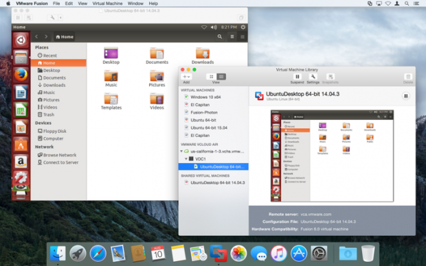 VMware Fusion 8 (Bild: VMWare)