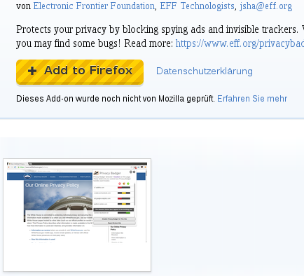 ... und auf der Addon-Webseite (Screenshot: Golem.de)