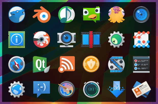 Ein Teil der etwa 1400 neuen Icons (Bild: KDE - CC-BY 3.0)