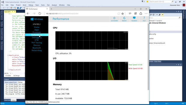 ... inklusive Performance-Übersicht. (Screenshot: Alexander Merz/Golem.de)