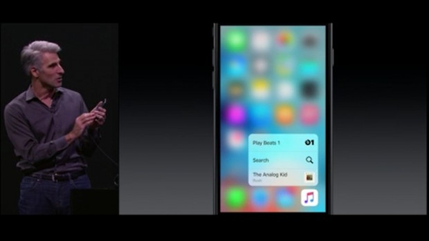Die neuen iPhones unterstützen 3D Touch: Durch unterschiedlich starken Druck können Nutzer verschiedene Aktionen auslösen - etwa ein Shortcut-Menü bei einem App-Icon. (Bild: Apple/Screenshot: Golem.de)