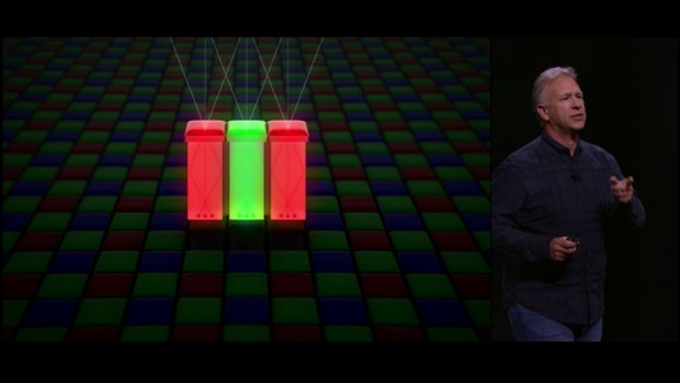 Dank einer speziellen Isolierung der Rezeptoren soll Bildrauschen verhindert werden. (Bild: Apple/Screenshot: Golem.de)