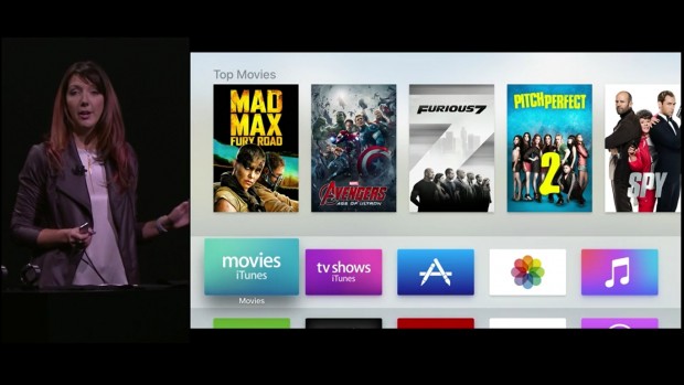 Der Startbildschirm von TV OS (Bild: Apple/Screenshot: Golem.de)