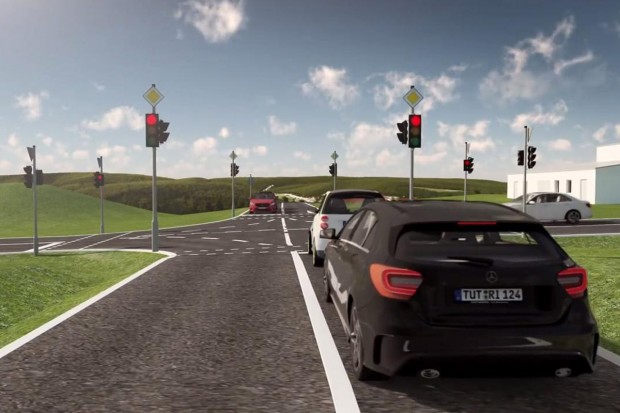 Dort sollen auch Situationen im Stadtverkehr und an Kreuzungen getestet werden. (Grafik: Daimler)