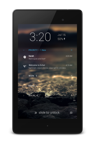 Echo Lockscreen für Android (Bild: Double Labs)