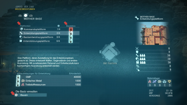 Per Men&uuml; erweitern wir unser Hauptquartier. (Screenshot: Golem.de)