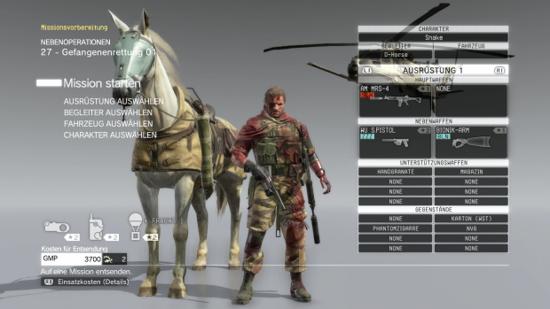 Vor den Eins&auml;tzen w&auml;hlen wir Waffen und Ausr&uuml;stung aus. (Screenshot: Golem.de)