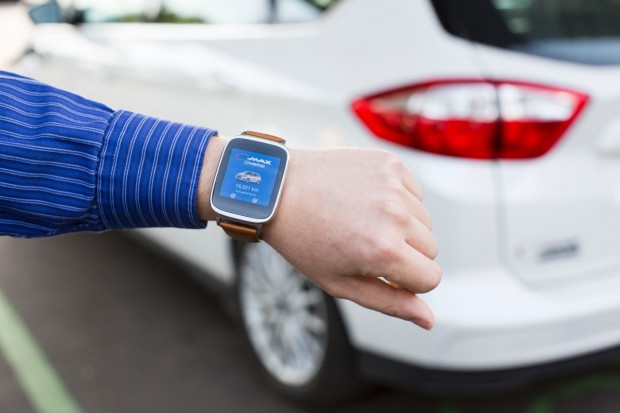 Die Myford-Mobile-App auf einer Android-Wear-Smartwatch (Bild: Ford)