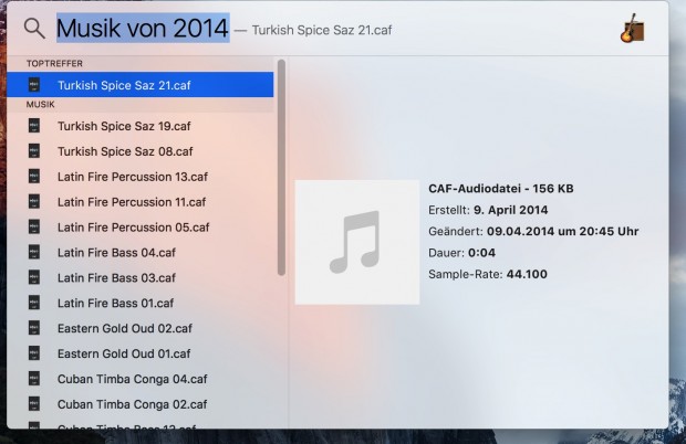 Spotlight l&auml;sst nat&uuml;rlichsprachliche Suchen zu. (Bild: Golem.de)