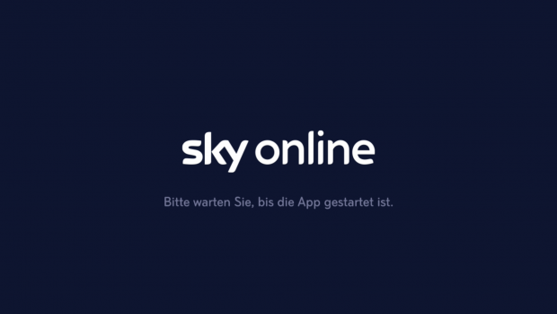 Beim Aufruf der Sky Online App sieht der Nutzer erst einmal eine Weile lang diesen Hinweis. (Screenshot: Golem.de)