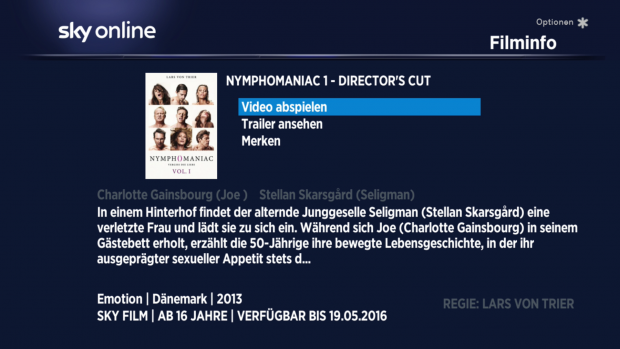 Es fehlt eine M&ouml;glichkeit, von der Detailseite zum zweiten Teil des Films zu springen. (Screenshot: Golem.de)