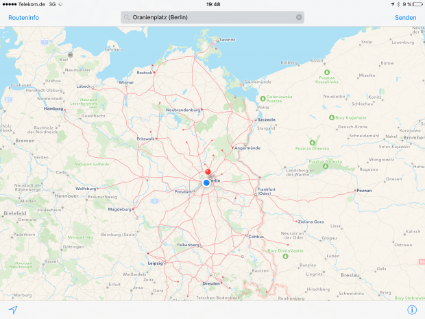 Zun&auml;chst beschr&auml;nkt sich der Service auf Berlin und Brandenburg und eingeschr&auml;nkt einige benachbarte L&auml;nder. (Screenshot: Golem.de)
