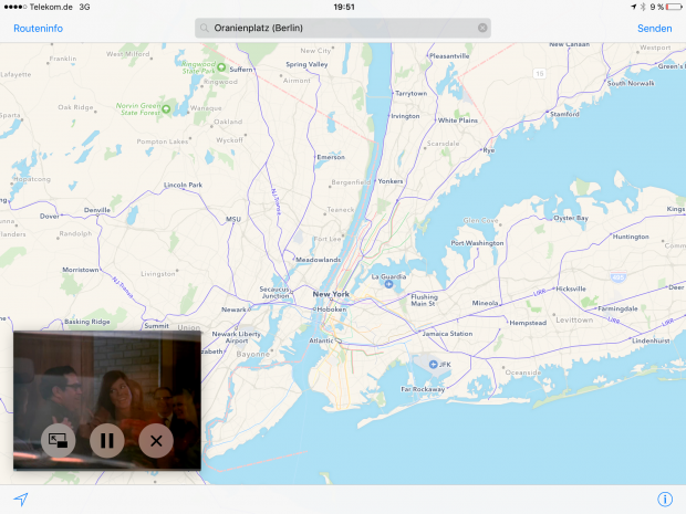 Auf dem iPad Air gibt es selten Leistungsprobleme durch die Videoanzeige. (Screenshot: Golem.de)