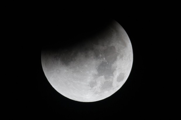 ... als der Mond in den Kernschatten ... (Foto: Werner Pluta/Golem.de)