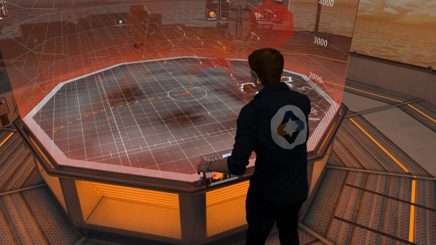 Der Kommandostand ist ein holographisches 3D-Display. (Bild: Startpoint)