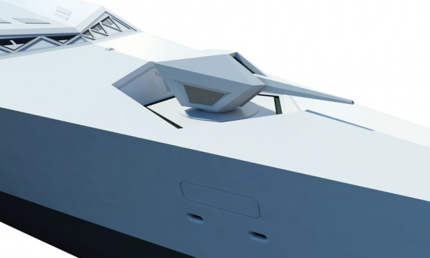 Bewaffnet wird das Schiff mit Hightech-Waffen wie etwa einer Railgun. (Bild: Startpoint)