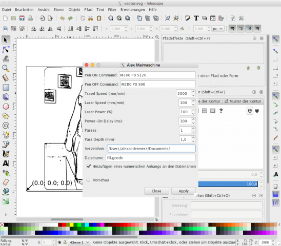... aus denen wir mit einem angepassten Plugin den G-Code erzeugten. (Foto: Alexander Merz/Golem.de)