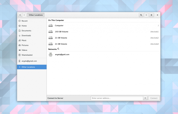 Die neue Ansicht im Dateimanager f&uuml;r externe Einbindungen (Bild: Gnome - CC-BY 3.0)