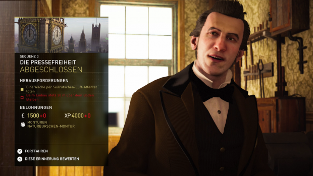 Alexander Graham Bell gratuliert uns zur geschafften Mission. (Screenshot: Golem.de)