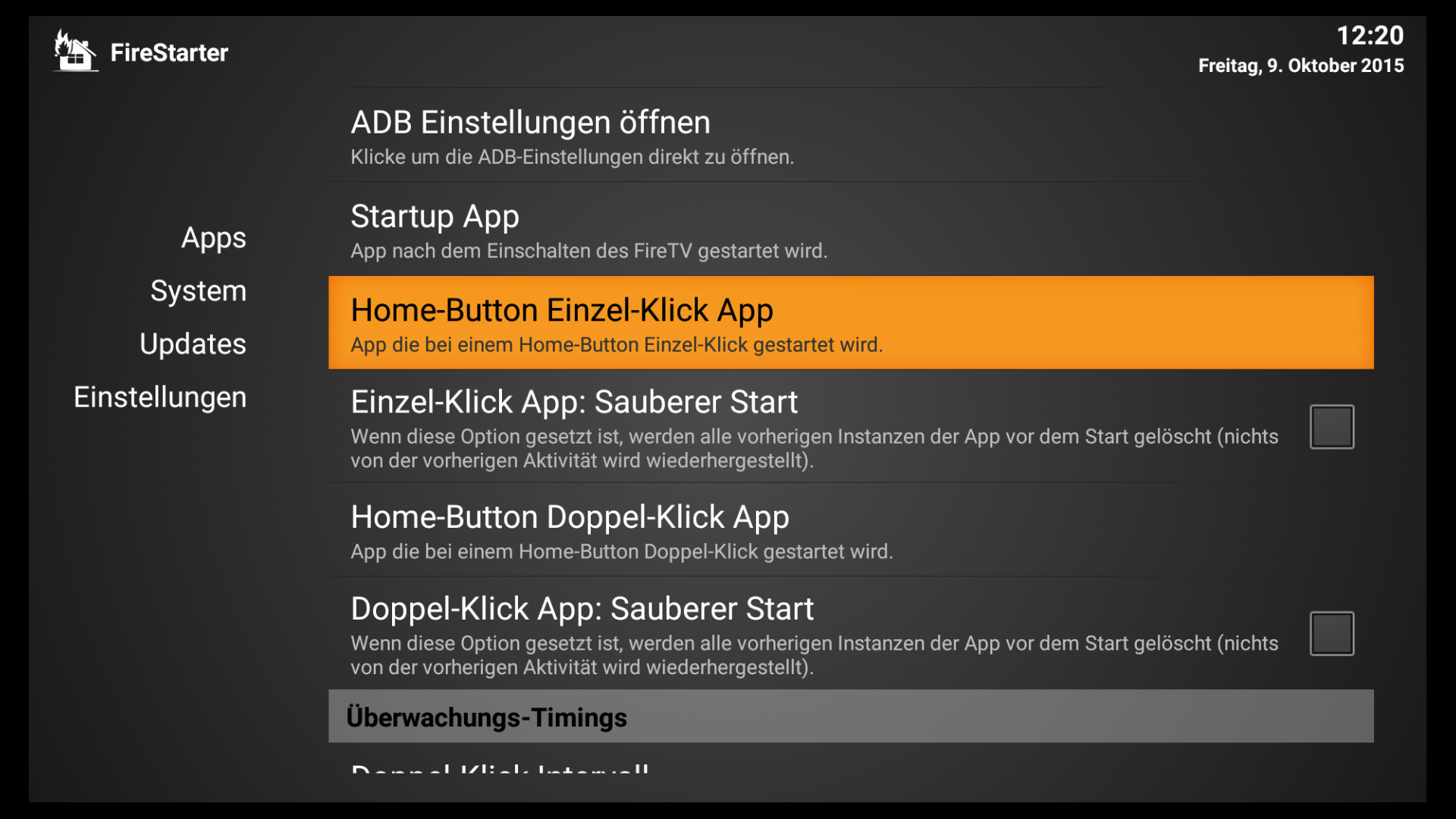 Fire Starter Amazon blockiert alternativen FireTVStartbildschirm
