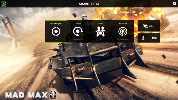 Share-Funktion von Geforce Experience (Bild: Nvidia)