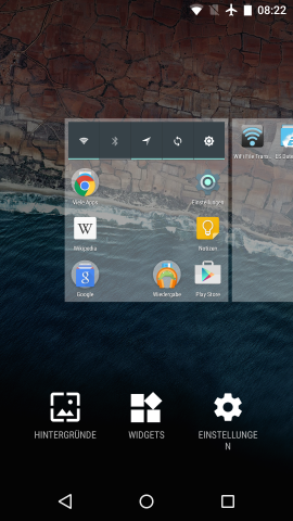 Widgets werden in Android 6.0 wieder &uuml;ber ein Kontextmen&uuml; aufgerufen. (Screenshot: Golem.de)