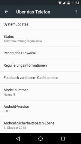 Android 6.0 auf einem Nexus 5 (Screenshot: Golem.de)