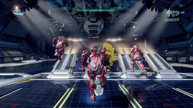 In "Ausbruch" k&auml;mpfen die Spieler auf einer Art VR-Map. (Bild: Screenshot Golem.de)