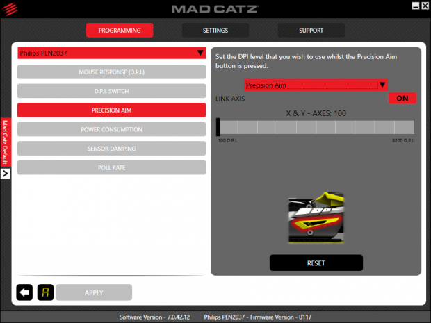 Treiber der Mad Catz Rat Pro X (Screenshot: Golem.de)